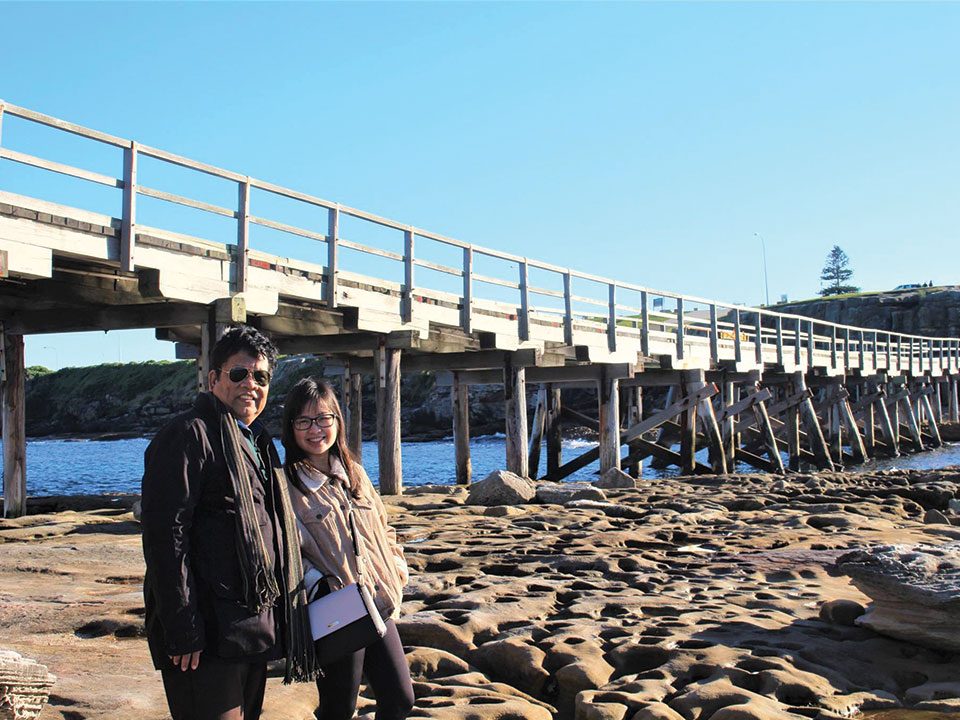 With Daughter at Botany Bay: Sydney, New South Wales, Australia – 2017